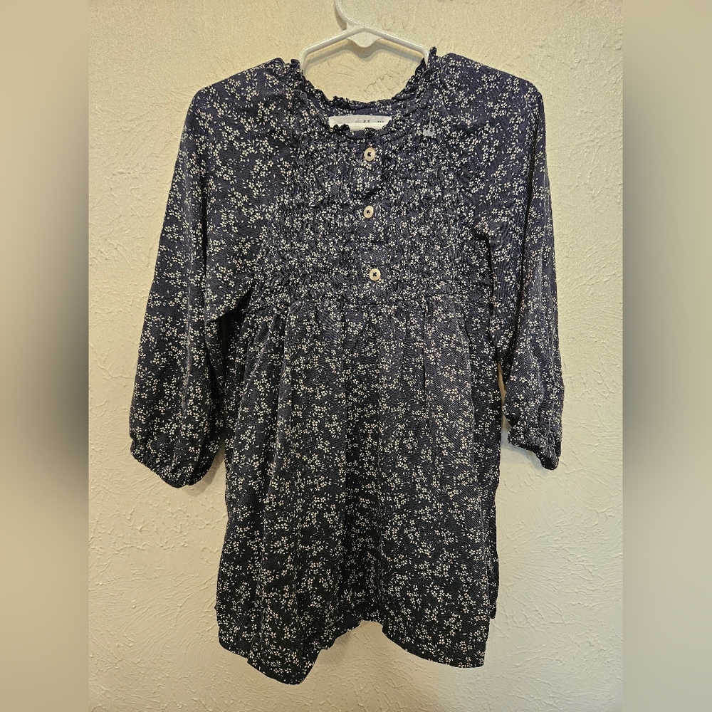 Zara Navy floral Dress - Picture 2 of 4